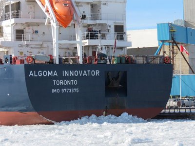 Stern of the Algoma Innovator.