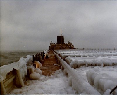The Modine tunnel heaters did a good job of also keeping the deck ice free as evidenced by the ice on deck everywhere else but above the  tunnel passageways from bow to stern.