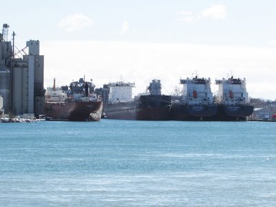 L - R: Frontenac, Algoma Innovator; Algoma Sault and Algoma Niagara at the Government Dock.