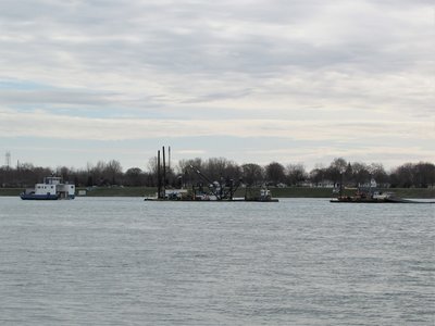 Drummond Islander II and barges leaving Marysville.