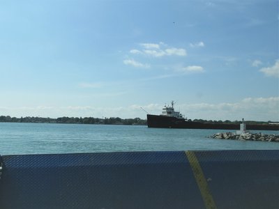 She finally caught up with me as the Walpole Island Ferry waited for her to cross in front of us.