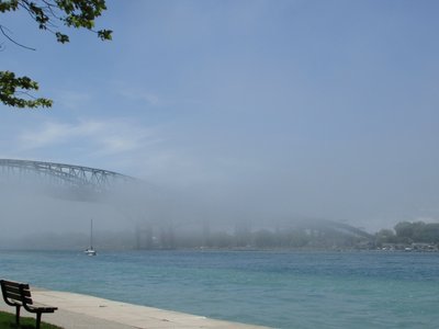 The Bluewater Bridges from the Canadian side.