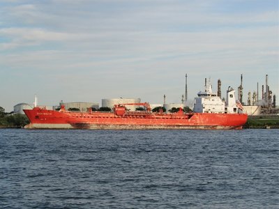 Tanker Sten Baltic at the lower Sarnia Fuel Dock.