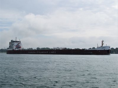 For as long as she's been working the Great Lakes, this is the very first time for me to see the colorful CSL St. Laurent.