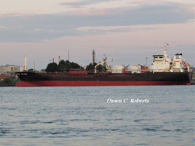 Tanker Erria Swan at the lower Sarnia Fuel Dock.