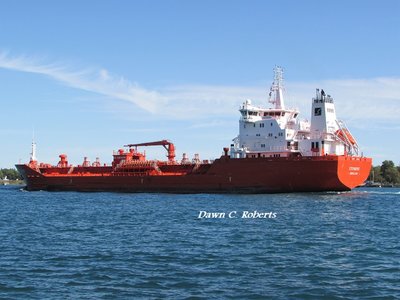 Tanker Stenberg (currently in the Sarnia anchorage waiting for space at one of the fuel docks).
