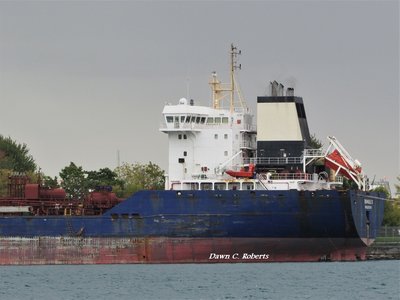 Because Emanuele S. has been sitting at the Corunna Fuel Dock for several days (and her stack is unfamiliar to me), I began wondering if, perhaps, Algoma is considering adding her to their tanker fleet.