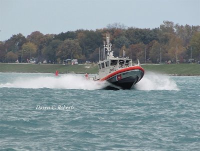 River Police approaching Marysville boat launch.