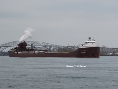 The Honorable James L. Oberstar (Toledo/TORCO) trailing a lovely white plume from the scrubber system.