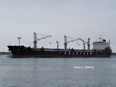 Saltie Irma (Milwaukee) seemed to be creeping up the river.