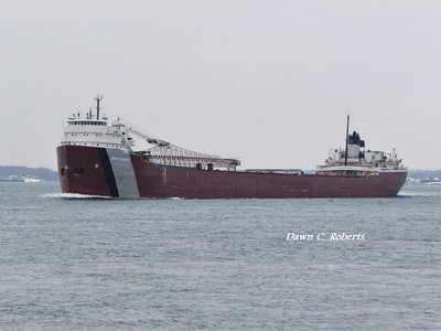 John G. Munson (Meldrum Bay) coming out of the sweeping curve above Marysville.