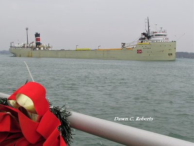 Classic Alpena (Detroit) adds her own color to the decorations at St. Clair.