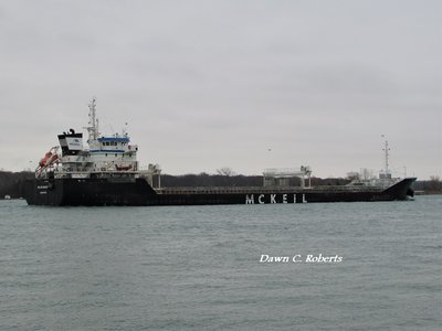 Blair McKeil (Sorel) moving at good speed above Stag Island.