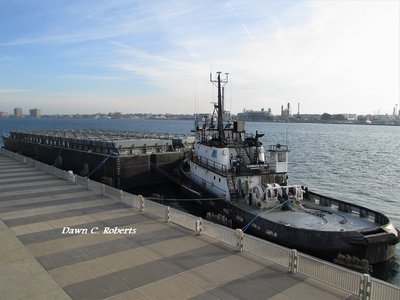 Tug Candace Elise and barge at the former Bean Dock, Port Huron.