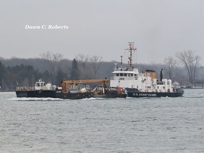 USCG Bristol Bay eventually stopped at Sarnia.