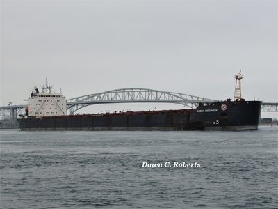 Algoma Discovery (Port Cartier) enters the St. Clair River.