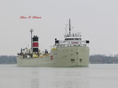 Classic steamer Alpena (Detroit) got ahead of me but I caught up with her at St. Clair.
