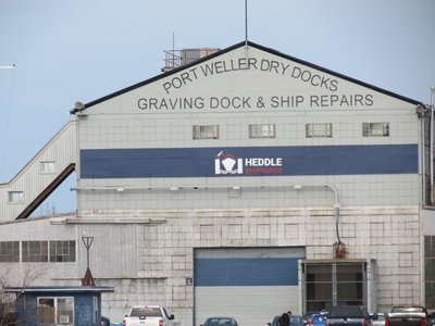 Main building for Heddle Port Weller, Ontario Shipyard.