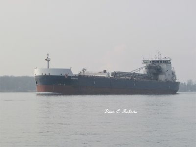 Algoma Sault (Thunder Bay) passing Marysville in early morning haze.