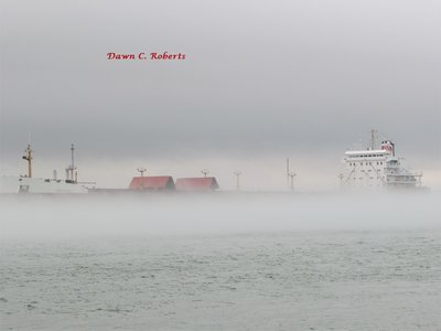 Oakglen (no current destination) approaching the former Bean dock.
