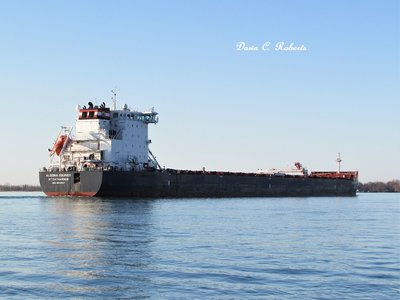 Algoma Equinox (Hamilton) passing Marine City.
