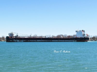 Algoma Innovator left Sarnia and was backing into the Corunna Fuel Dock.
