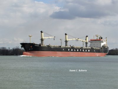 Saltie Isolda (Duluth) approaching Marine City.