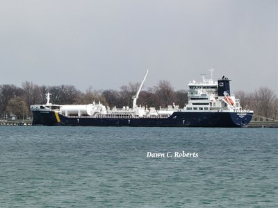 Tanker Gaia Desgagnes at the Corunna (Shell) Fuel Dock.