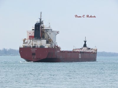 Spruceglen (Quebec) was the first ship in daylight hours.