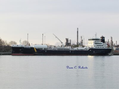 Tanker Gaia Desgagnes at the Corunna (Shell) Fuel Dock.