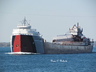 Arthur M. Anderson (Duluth) reflects the early morning sun.