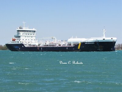 Tanker Gaia Desgagnes (Montreal) approaching Marine City.