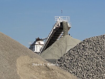 A lot of man and machine power go into creating these mounds!
