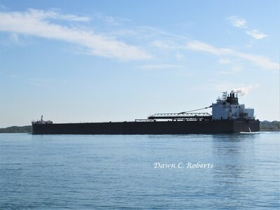 One very long freighter!