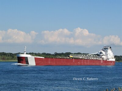 Great Republic (Calcite) follows in fleet-mate's wake.