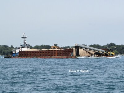 Tug John Marshall and barge at St. Clair.