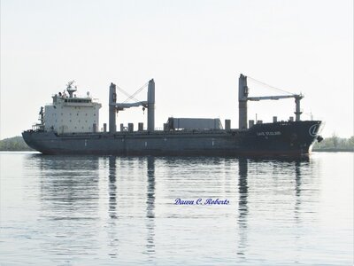 Saltie Lake St. Clair reflected in the St. Clair River on an increasingly humid morning.