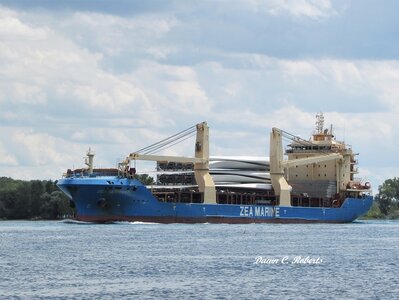 Hong Kong flagged saltie Zea Servant (Bay City) at Marysville.