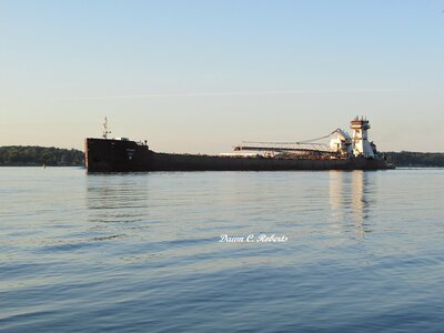 Dorothy Ann &amp; Pathfinder (Holland, MI) reflected in the calm river early Saturday morning.