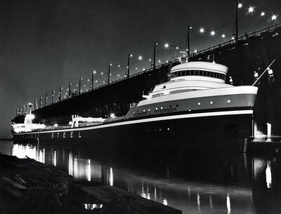 Edward L Ryerson night Lakehead ore dock 9-60 Port Arthur .jpg
