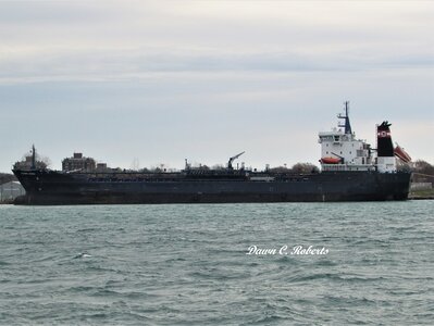Tanker Algoma Hansa moored at Sarnia.