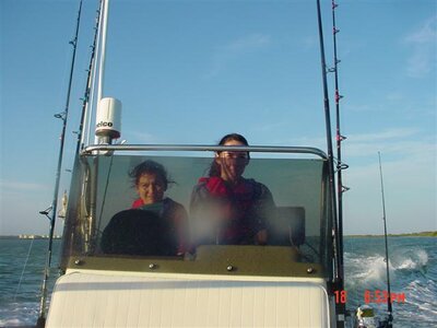 My youngest kids some years ago cruising up our home waters on the Gulf ICW near Aransas Pass, TX; aboard my Robalo CC. The youngest piloting the Beast became a Coastie, since separated, and hubby is active USCG stationed at CGAS-CC.
