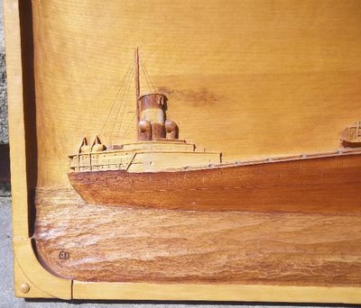 Bradley wall carving