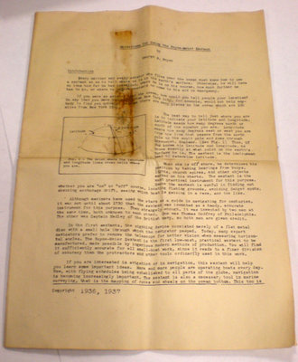 Instruction Manual - Note copyright 1936, 1937