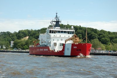 Mackinaw leaving Grand Haven Coast Guard Festival