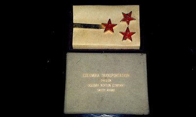 ONCO Columbia Tie Bar/Cuff Links good shape starting bid $25 (year unknown)
