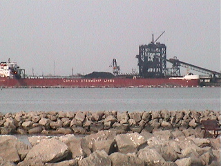 CSL Niagara loading at the coal dock.