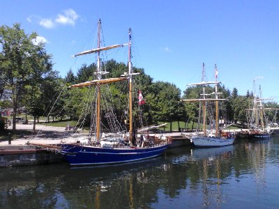 Photo of three Tall Sips docked in Owen Sound.