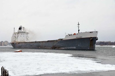 MV. 'Tecumseh' at Mission  Pt., St. Marys River - WED. Dec. 25, 2013..jpg