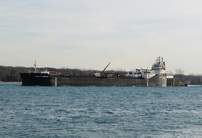 2016-01-06b Victorious.jpg (97.85 KiB) Viewed 2662 times McAsphalt's Victorious and barge John J. Carrick up-bound to Sarnia.